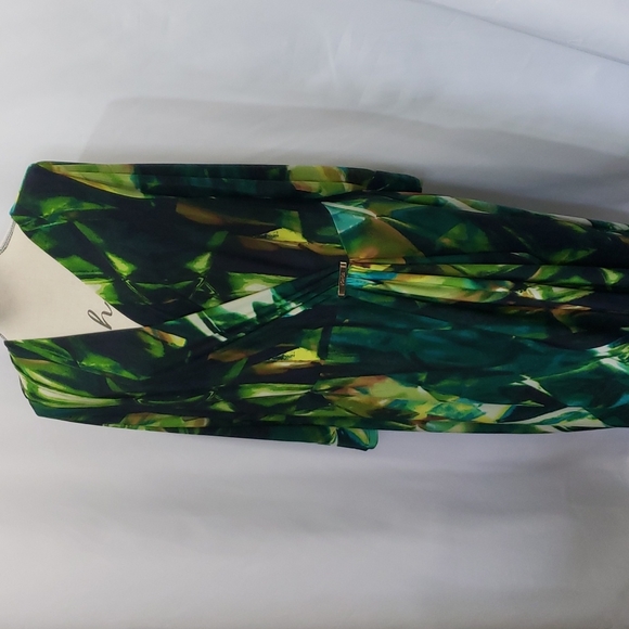 Igigi Dresses & Skirts - NWOT IGIGI Deep V Faux Wrap Midi Long Sleeve